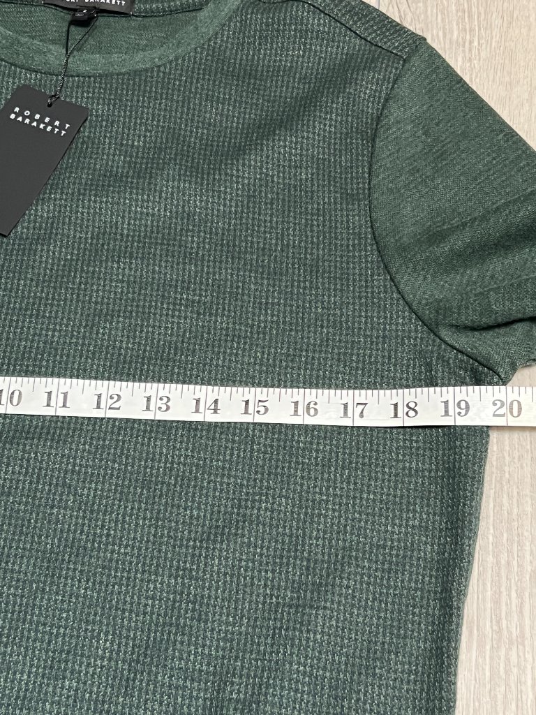 Robert Barakett Cavendish Waffle Thermal Sweater Green S Nwt Minimalist — image 8 of 8